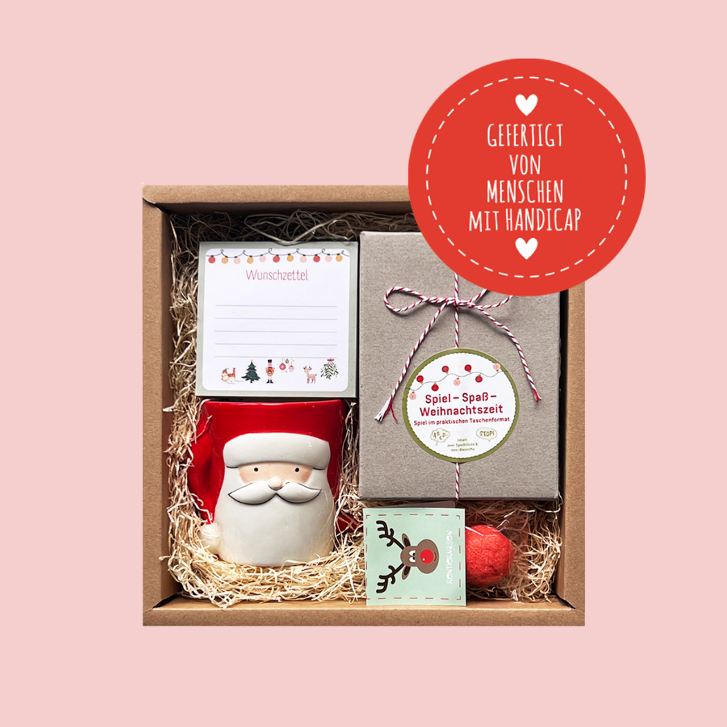 Weihnachtsüberraschung Geschenkbox frohe Weihnachten