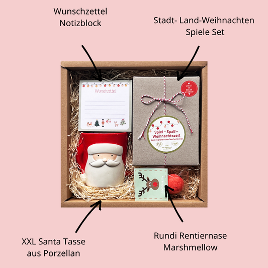 Weihnachtsüberraschung Geschenkbox frohe Weihnachten