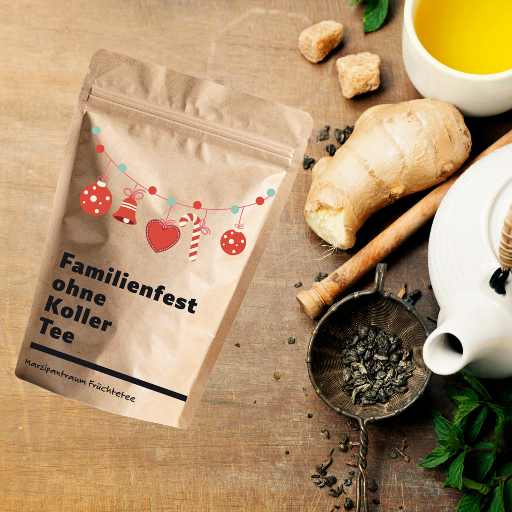 Familienfest ohne Koller Tee -Tee Give Away mit Humor