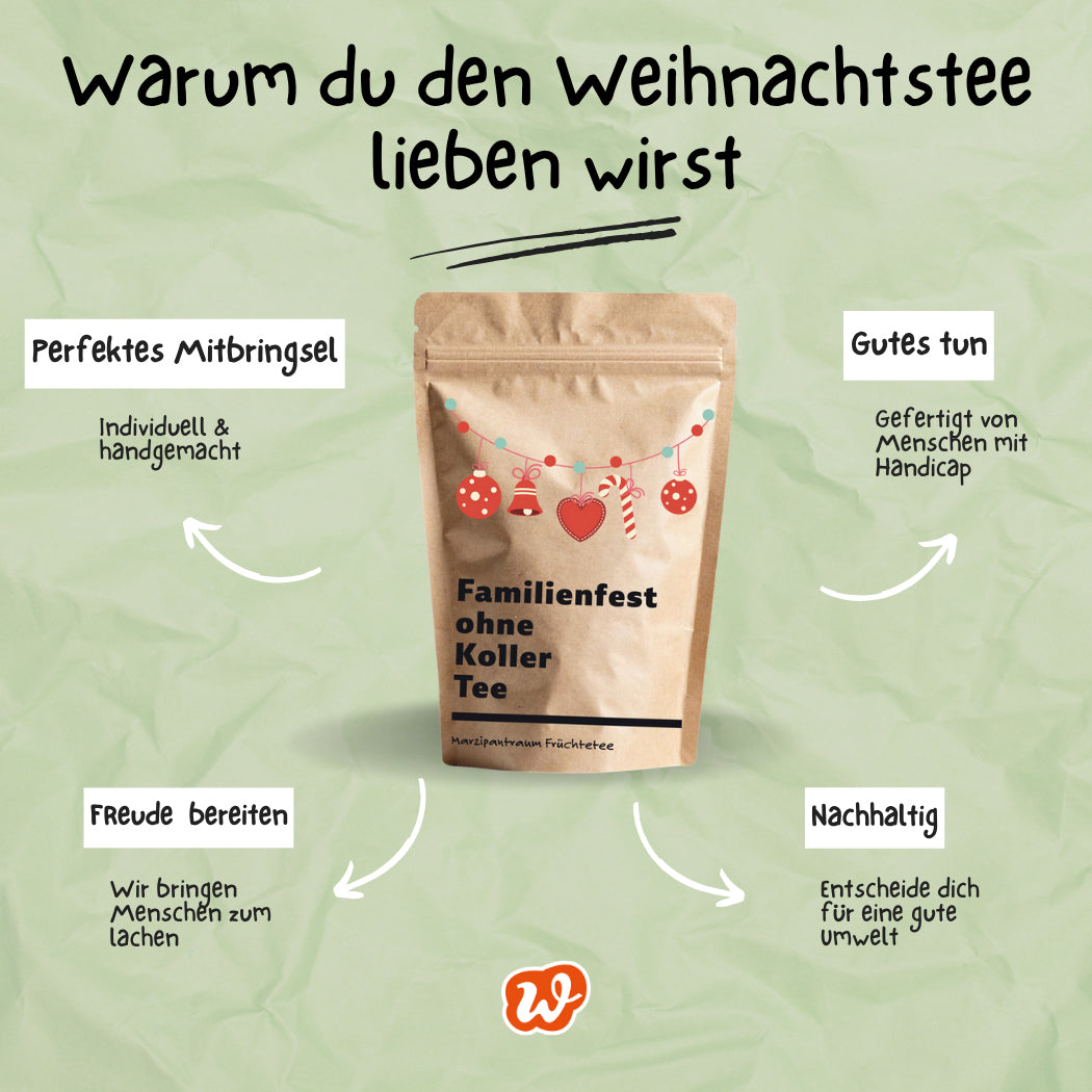 Familienfest ohne Koller Tee -Tee Give Away mit Humor