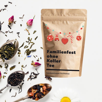 Familienfest ohne Koller Tee -Tee Give Away mit Humor