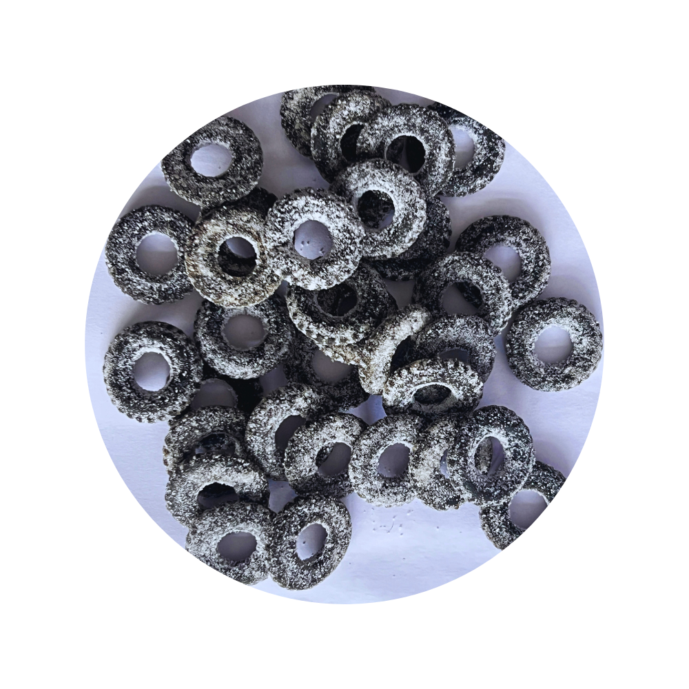 Weihnachtssüßigkeiten - Weihnachtskränze aus Lakritz