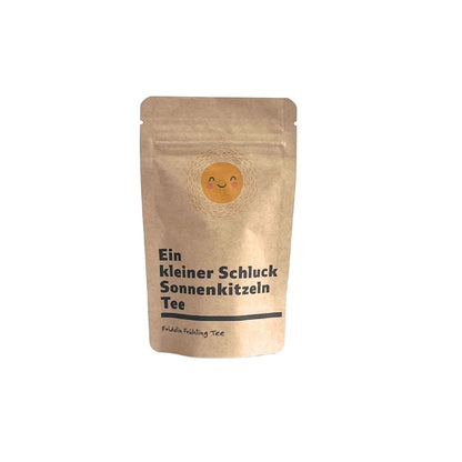 Ein kleiner Schluck Sonnenkitzeln Tee als Gute Laune Geschenk