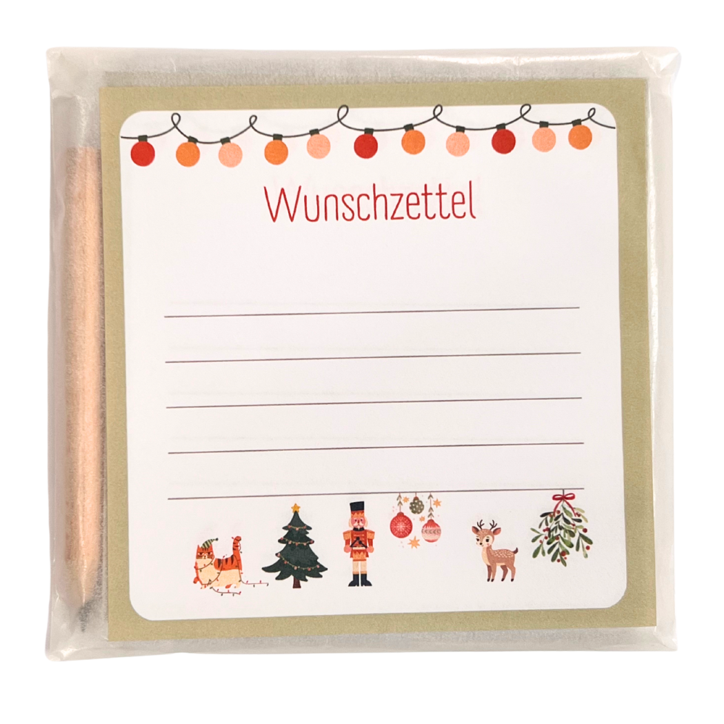 Wunschzettel Block Set - Dein Platz für Weihnachtswünsche