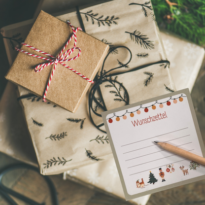 Wunschzettel Block Set - Dein Platz für Weihnachtswünsche
