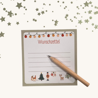 Wunschzettel Block Set - Dein Platz für Weihnachtswünsche