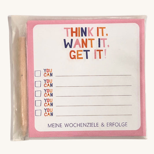 Think it, Do it,... Block Set – für deine Wochenziele und Erfolge