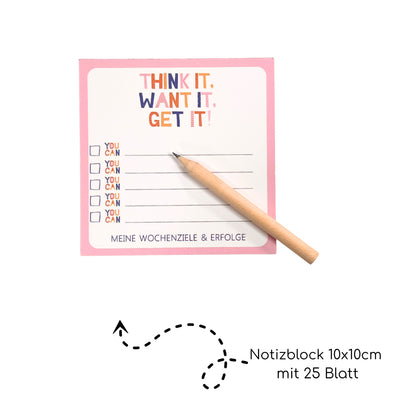 Think it, Do it,... Block Set – für deine Wochenziele und Erfolge