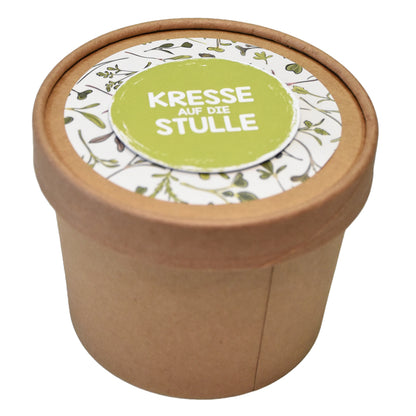 Microgreens Kresse Pott zum Aussäen für gesunde Rohkost