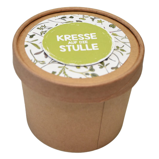 Microgreens Kresse Pott zum Aussäen für gesunde Rohkost