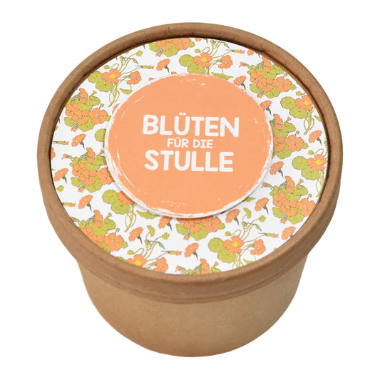 Blüten für die Stulle Kapuzinerkresse für die Fensterbank