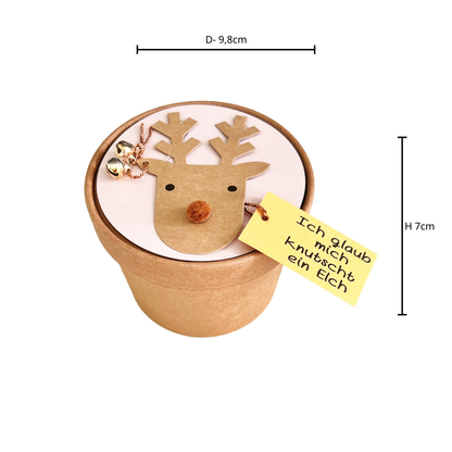 Rentierbecher gefüllt mit Tiramisubällen