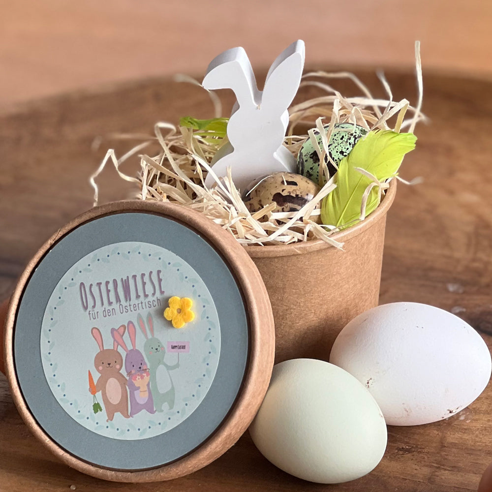 Osterwiese – Zauberhafte Mini Osterdeko für den Ostertisch