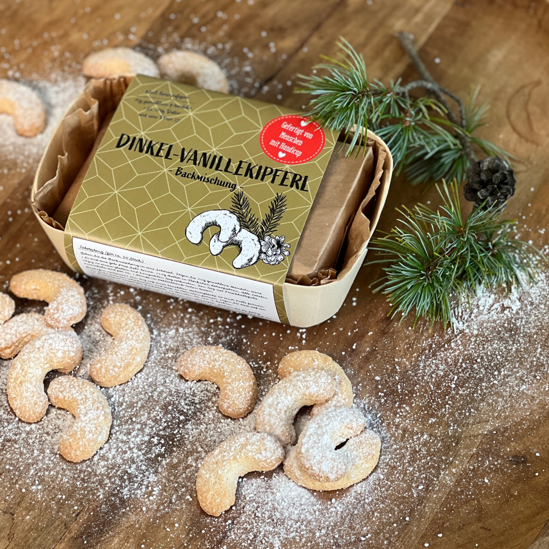 Dinkel Vanillekipferl weihnachtliche Backmischung