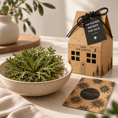 Rose von Jericho Geschenk in Hausschachtel