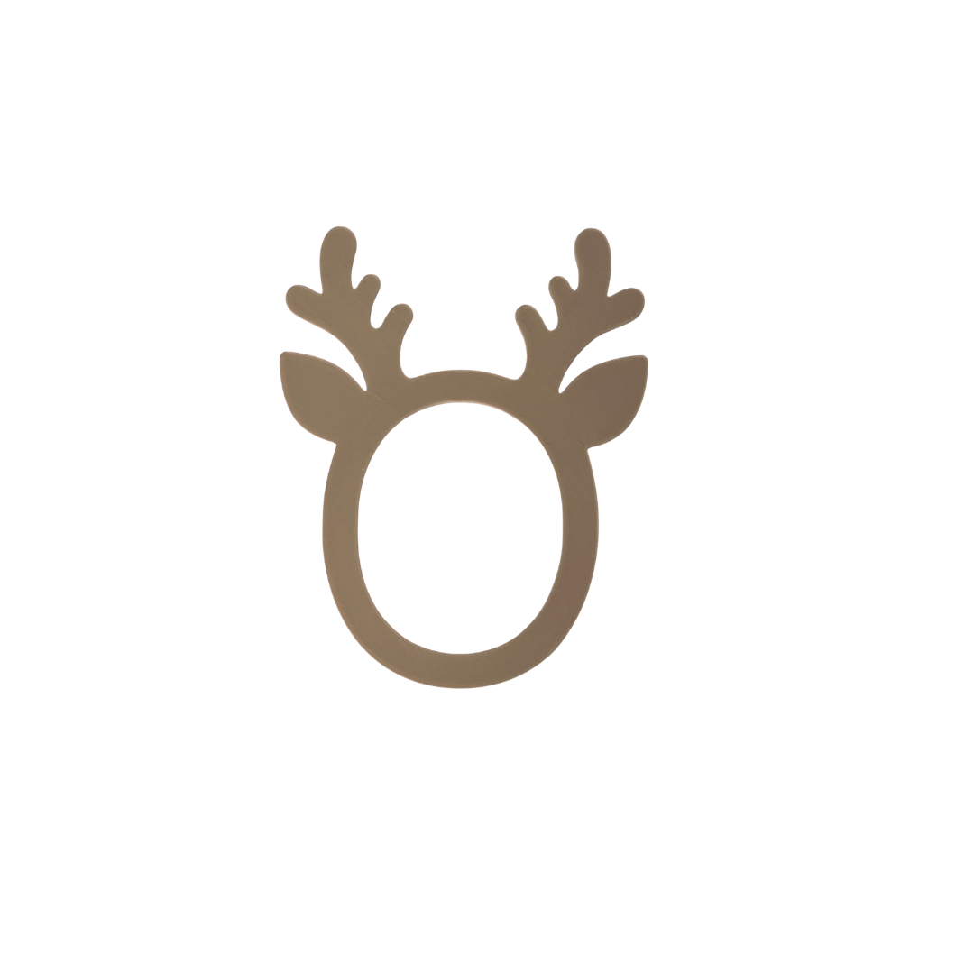 Selfie Rahmen Weihnachtselch creme