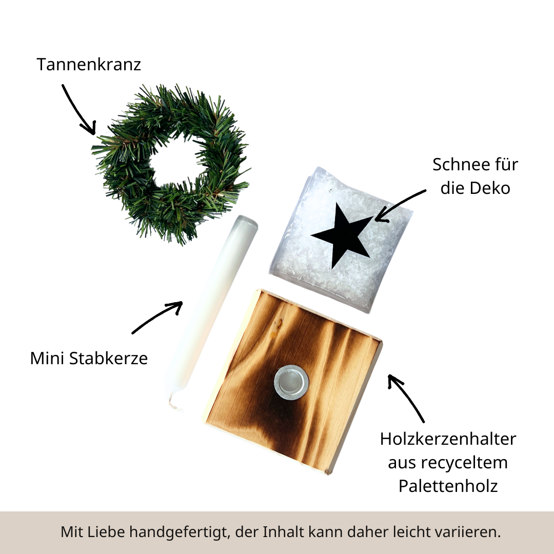 Weihnachtslicht Upcycling aus recyceltem Palettenholz