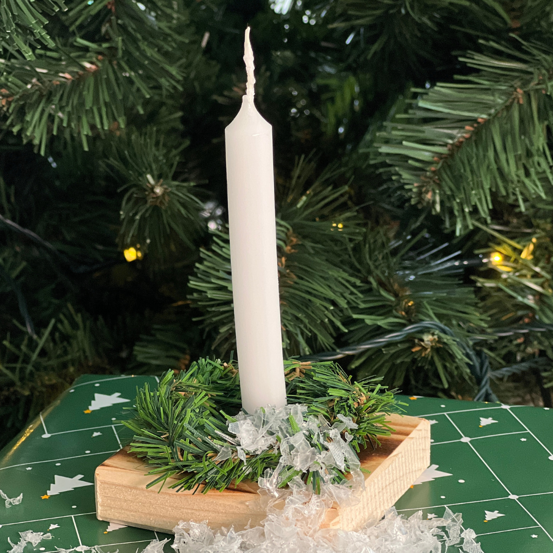 Weihnachtslicht Upcycling aus recyceltem Palettenholz