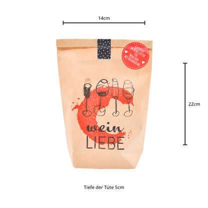 Weinliebhaber Tüte für ein Treffen mit Weinfreunden