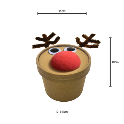 Rudi Rentier Dose mit Trinkschokolade und Marshmellows