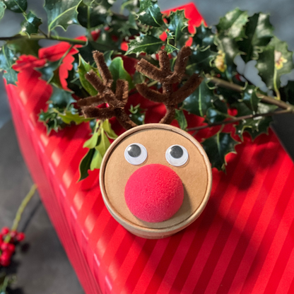 Rudi Rentier Dose mit Trinkschokolade und Marshmellows