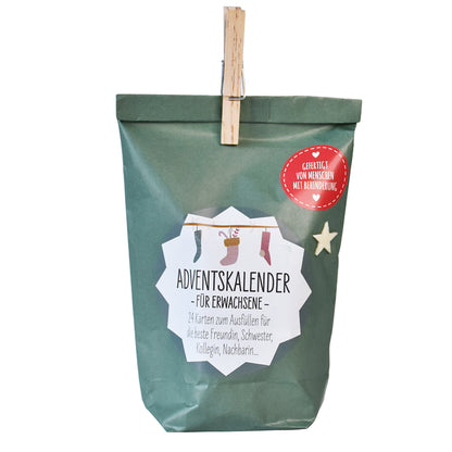 Adventskalender Wundertüte mit Karten zum Beschriften - ein origineller Adventskalender zum Beschriften