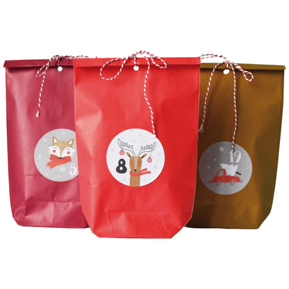 Adventskalender DIY Set rot zum selbst gestalten