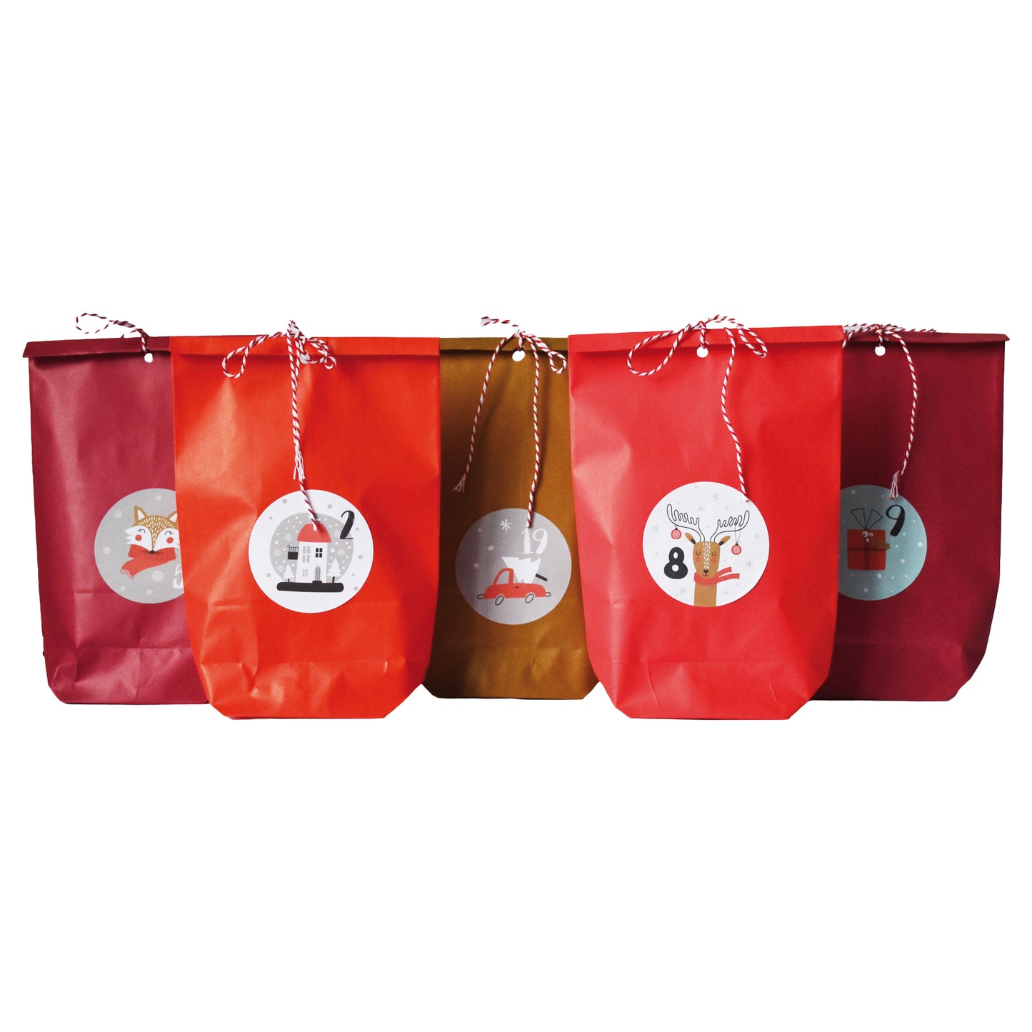 Adventskalender DIY Set rot zum selbst gestalten