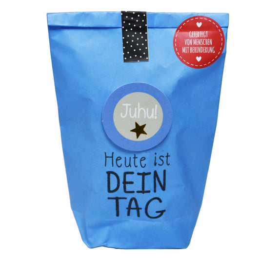 Wundertüte heute ist dein Tag in blau als tolle Geschenkidee