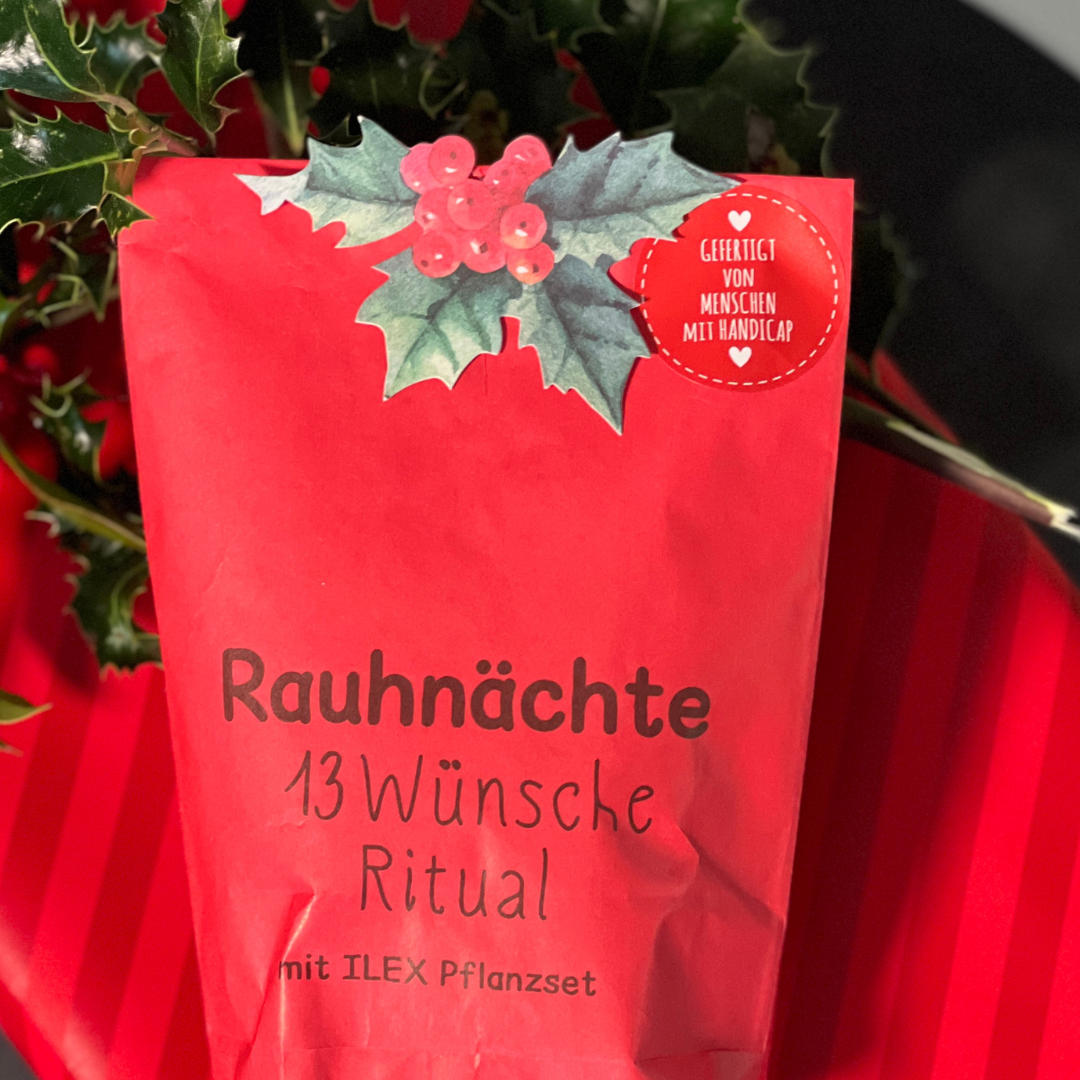 Rauhnächte 13 Wünsche Ritual Wundertüte mit ILEX Pflanzset