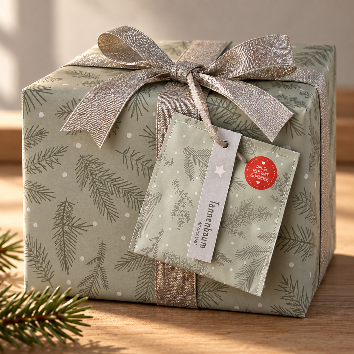 Kleiner Weihnachtsgruß mit Tannenbaum Saatgut - Mitbringsel zu Weihnachten
