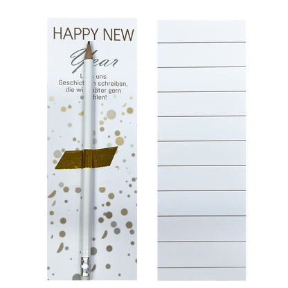 Happy New Year Geschenkidee mit Bleistift