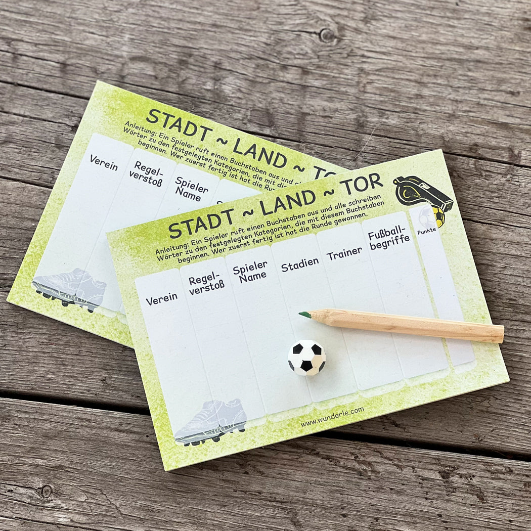 Stadt-Land-Tor Spiel im praktischen Taschenformat