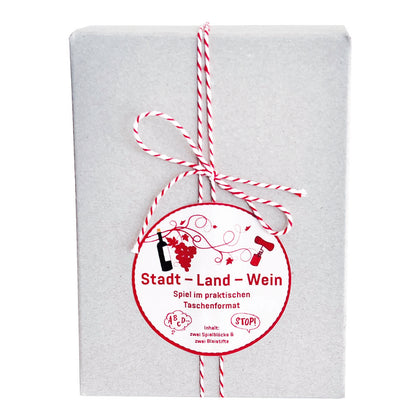 Stadt-Land-Wein Spiel im praktischen Taschenformat