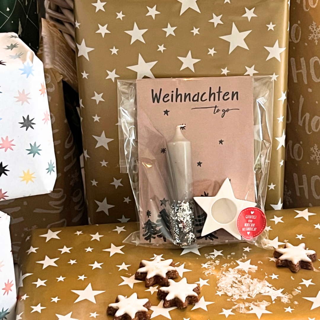 Weihnachten to Go - handgefertigter Kerzenhalter für eine festliche Stimmung