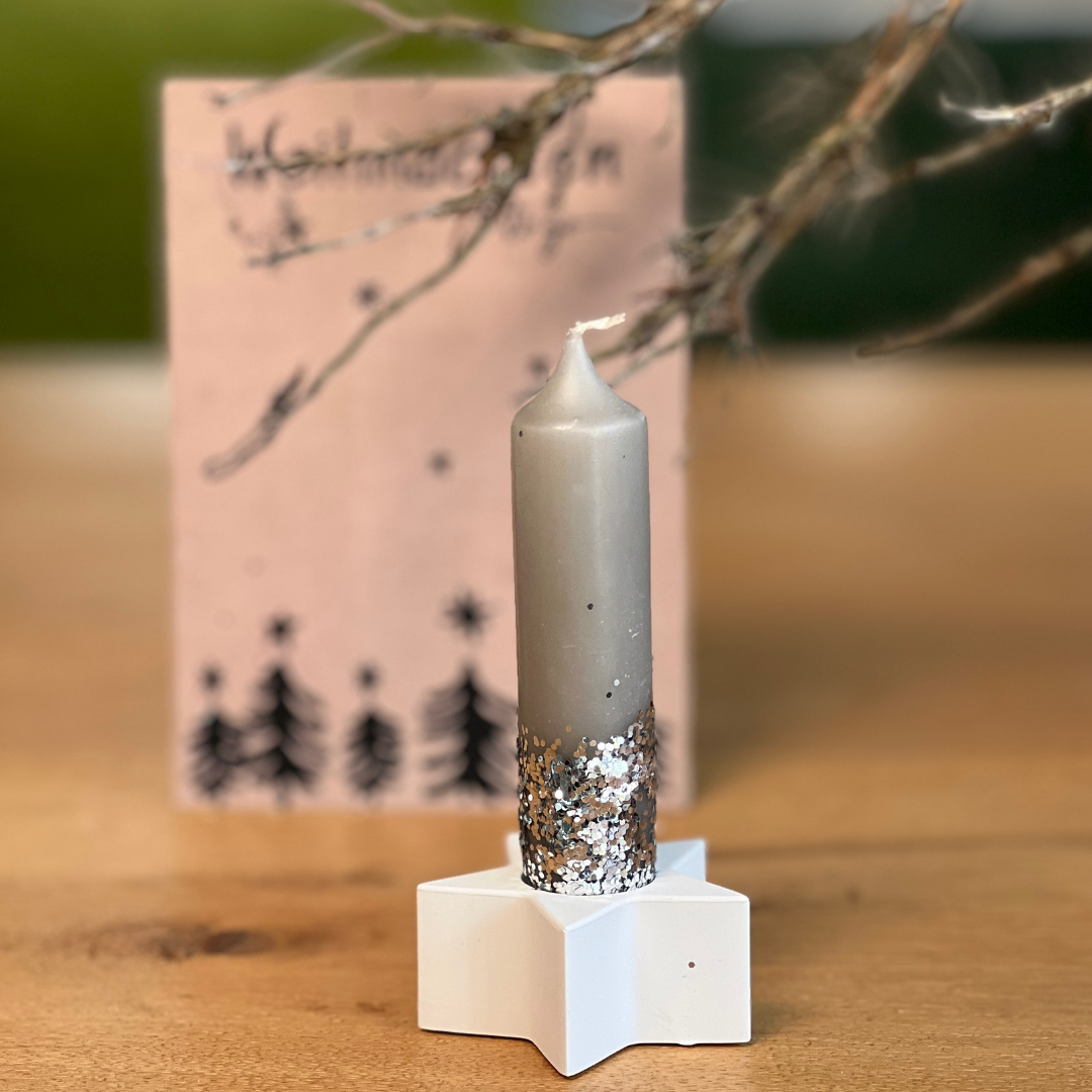 Weihnachten to Go - handgefertigter Kerzenhalter für eine festliche Stimmung