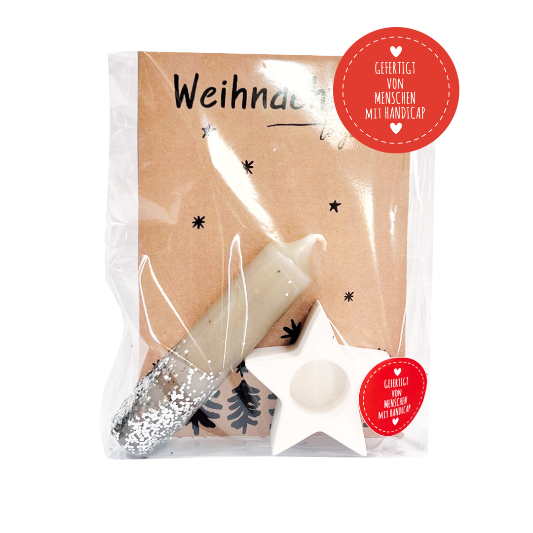 Weihnachten to Go - handgefertigter Kerzenhalter für eine festliche Stimmung