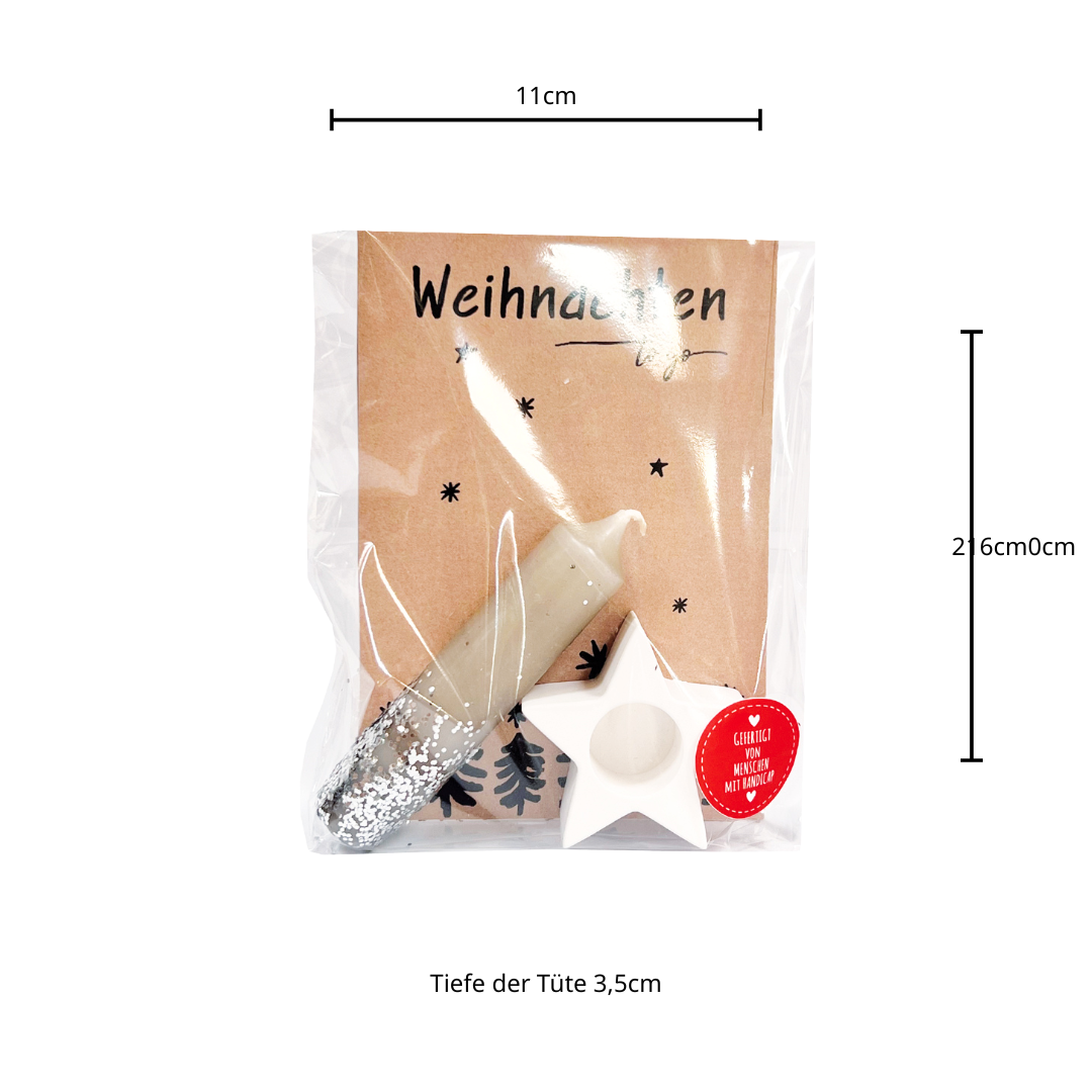 Weihnachten to Go - handgefertigter Kerzenhalter für eine festliche Stimmung