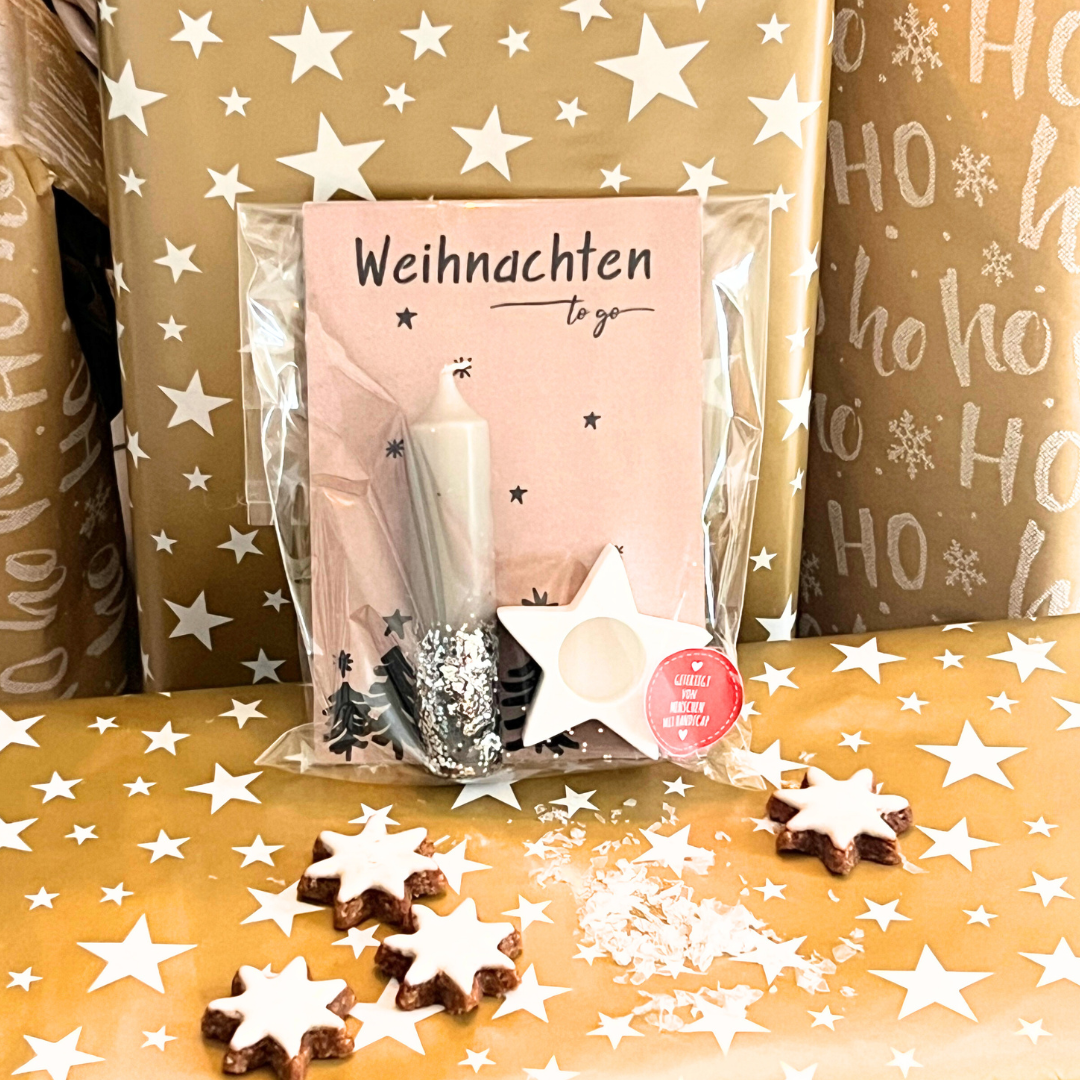 Weihnachten to Go - handgefertigter Kerzenhalter für eine festliche Stimmung