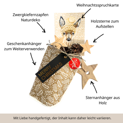 Merry Christmas Wundertüte mit Holzstern