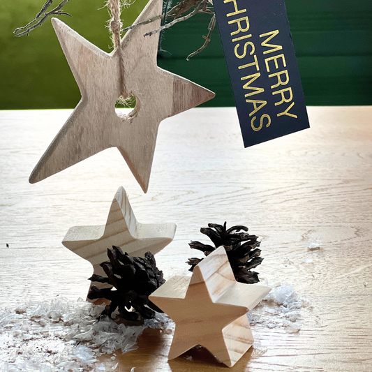 Merry Christmas Wundertüte mit Holzstern