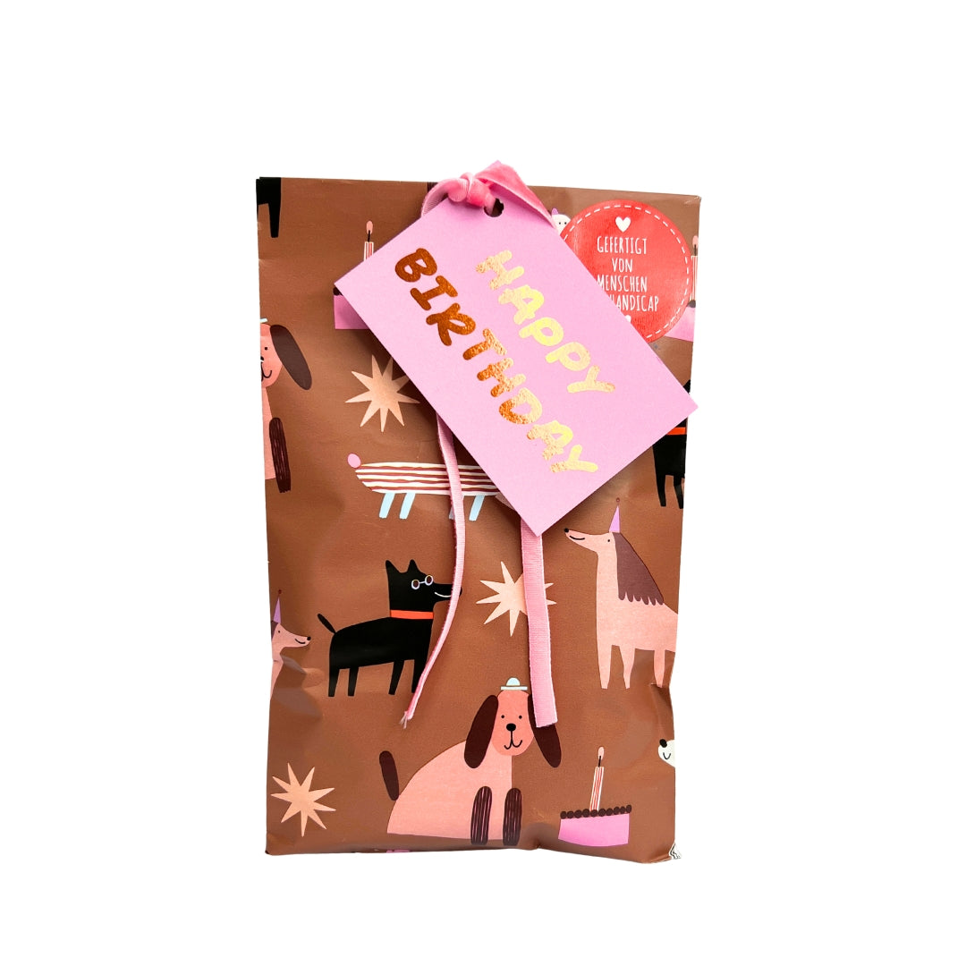 Happy Birthday Wundertüte mit Hundemotiv