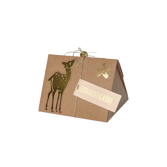 Weihnachtsgrüße in Geschenkschachtel