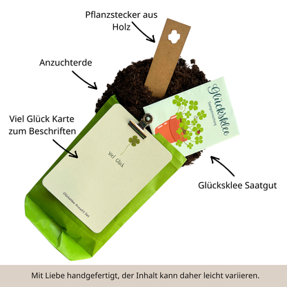 Tüte Glück mit Glücksklee Anzuchtset