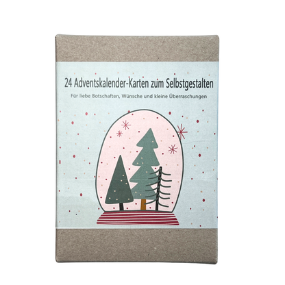 Adventskalender Box mit 24 Karten zum selbst beschriften
