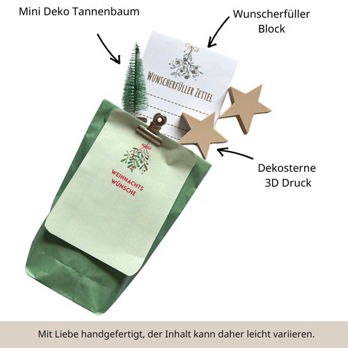 Weihnachtswünsche mit Edelstahlklammer