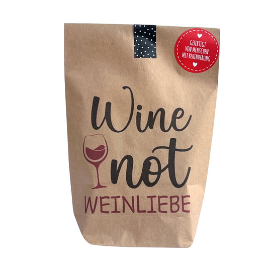 Weinliebe "Wine not" Tüte - Geschenke für Weinliebhaber