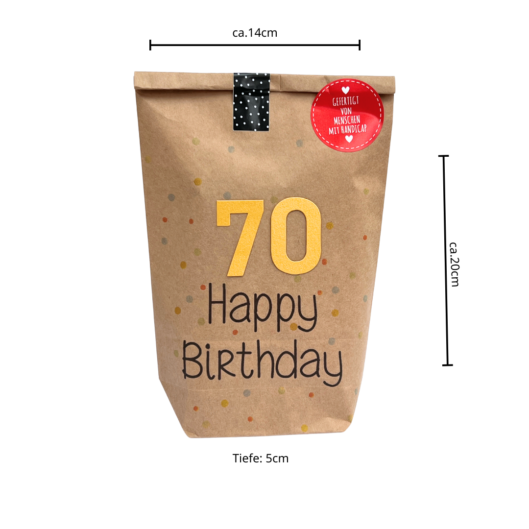 70. Geburtstag Wundertüte - Einzigartige Geschenkidee