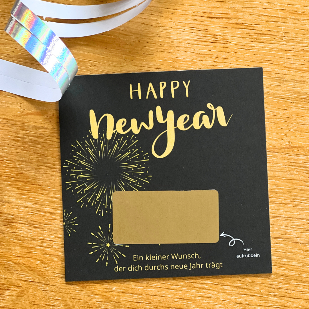 Silvester Rubbelkarten Set mit guten Wünschen