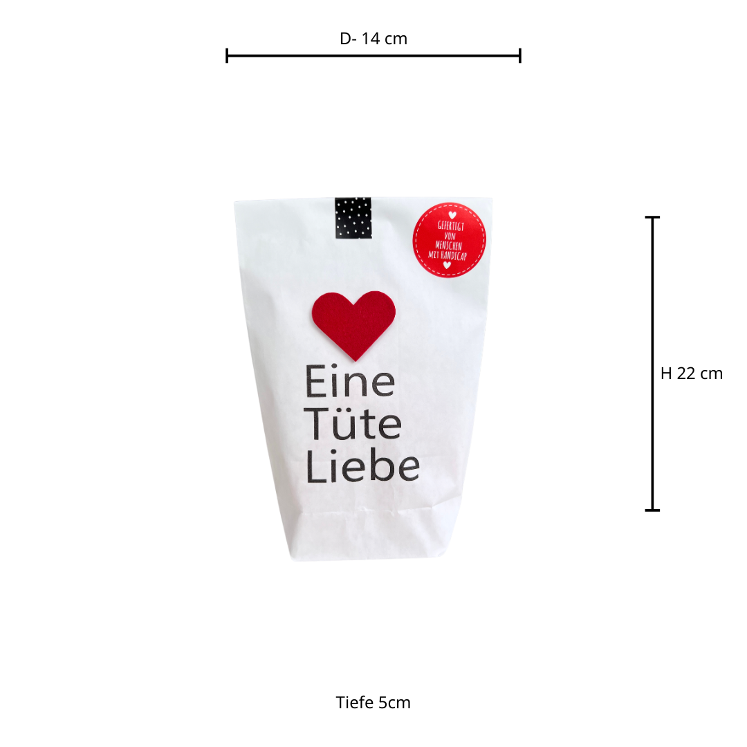 Eine Tüte Liebe mit Flockherz